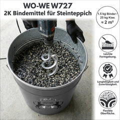 2-Pack Binder for Stone Carpet Bonding Agent Natural Stone Carpet W727 1,5-6Kg