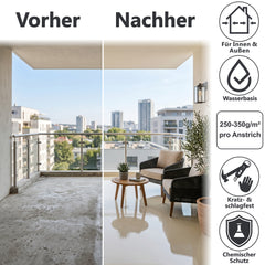 Pintura W735 Imrepmeable Resina para Terraza Azotea Balcón Protección Exterior 2.5-10Kg