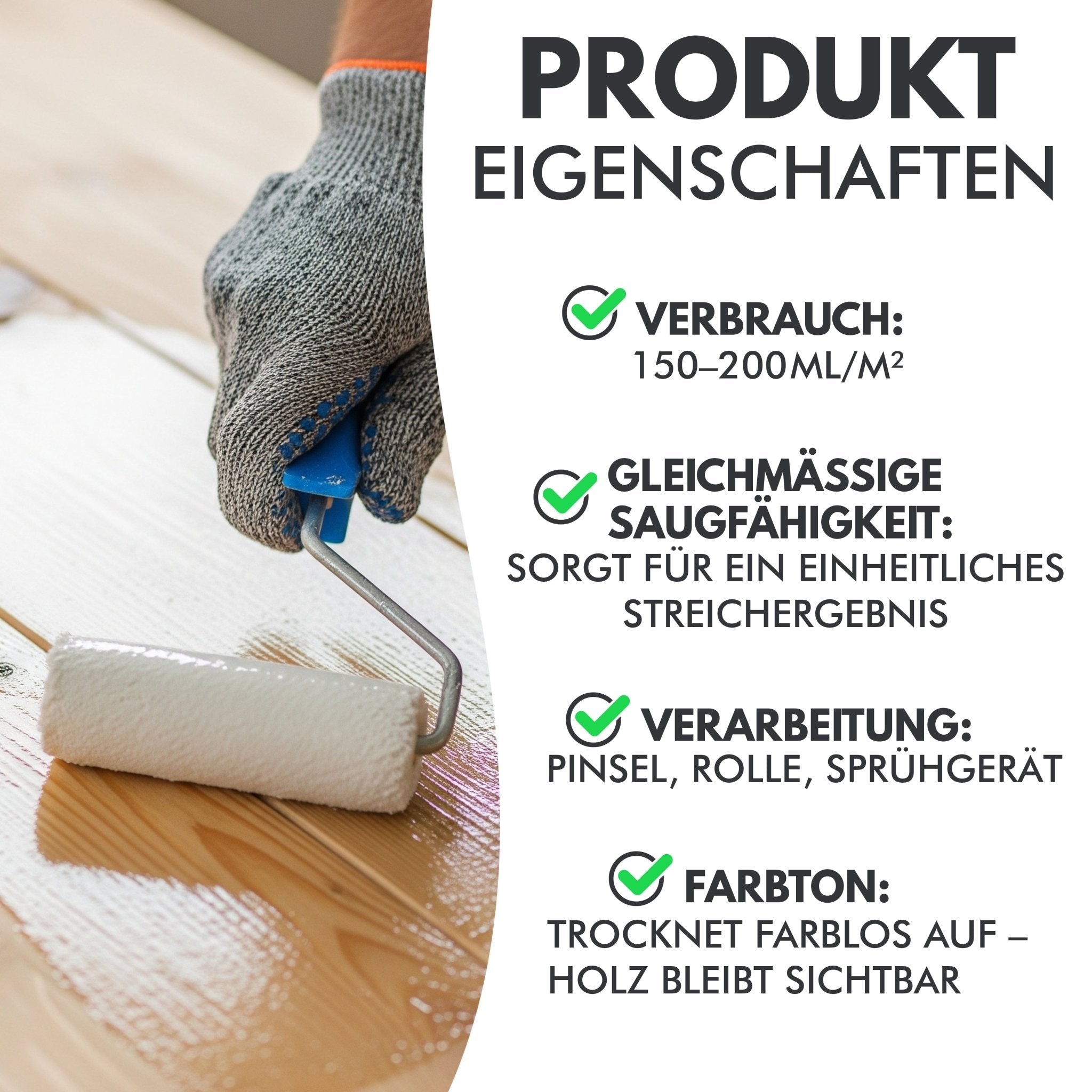 Holzgrundierung Grundierung für Holz innen & außen lösemittelfrei atmungsaktiv W424 5 - 10L - WO - WE.SHOP