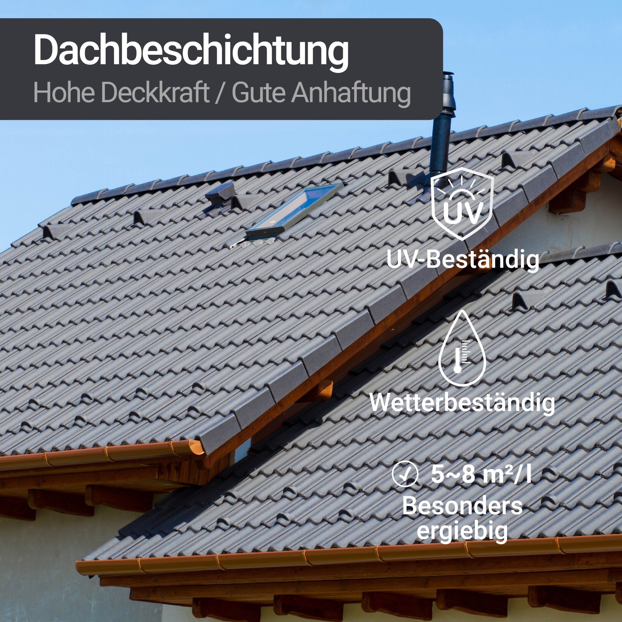 Roof MATTE paint - tiles coating renovation W510 1-20L