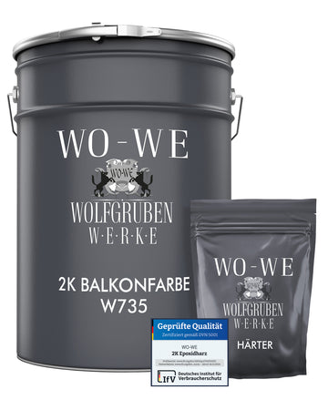 Pintura W735 Imrepmeable Resina para Terraza Azotea Balcón Protección Exterior 2.5-10Kg