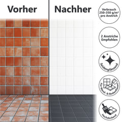 2-Pack Tiles MATT Paint for ceramic floor wall tiles W712 2,5-20Kg