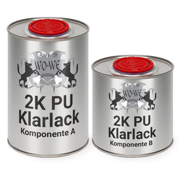 2K PU Klarlack Holzlack PUR Lack Treppenlack Parkettlack Seidenglänzend/Matt W726 1,5 - 7,5Kg - WO - WE.SHOP