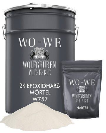 2K Mortero de reparación impermeable Epoxi bicomponente contra Grietas Pisos Industriales W757 5-20Kg