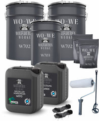 Pintura 2K Suelos de Hormigón Garajes Revestimiento Resina Epoxi W702 2,5-20Kg